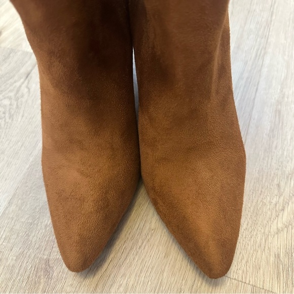 Cognac Brown Slouchy Heeled Boots size 40 - Picture 4 of 9
